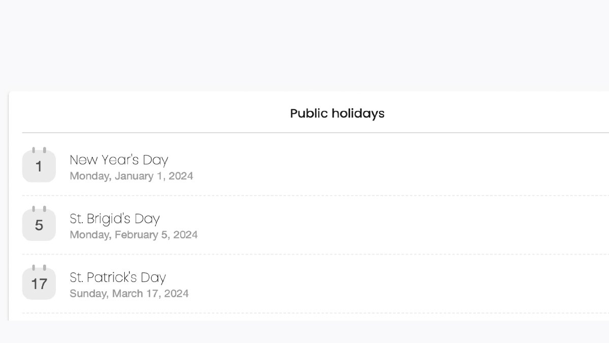 Plan Better With Our New Public Holiday Display Feature