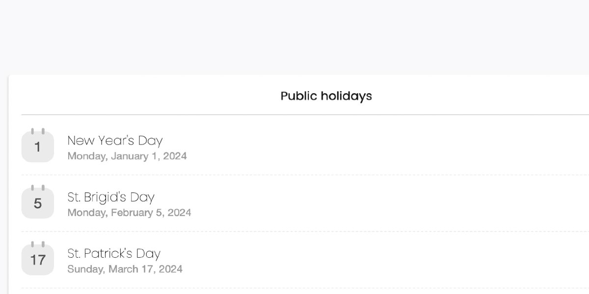Plan Better With Our New Public Holiday Display Feature